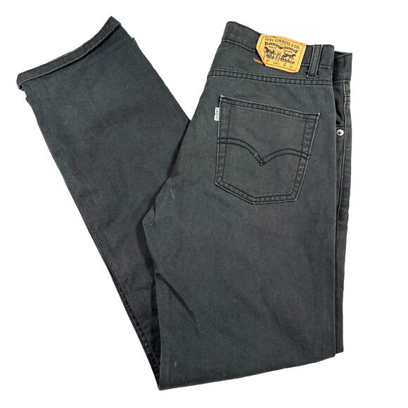 Levis Mens 514 Straight Jeans 30x30 Black Denim Y2K Grunge Vintage Classic - Picture 1 of 16